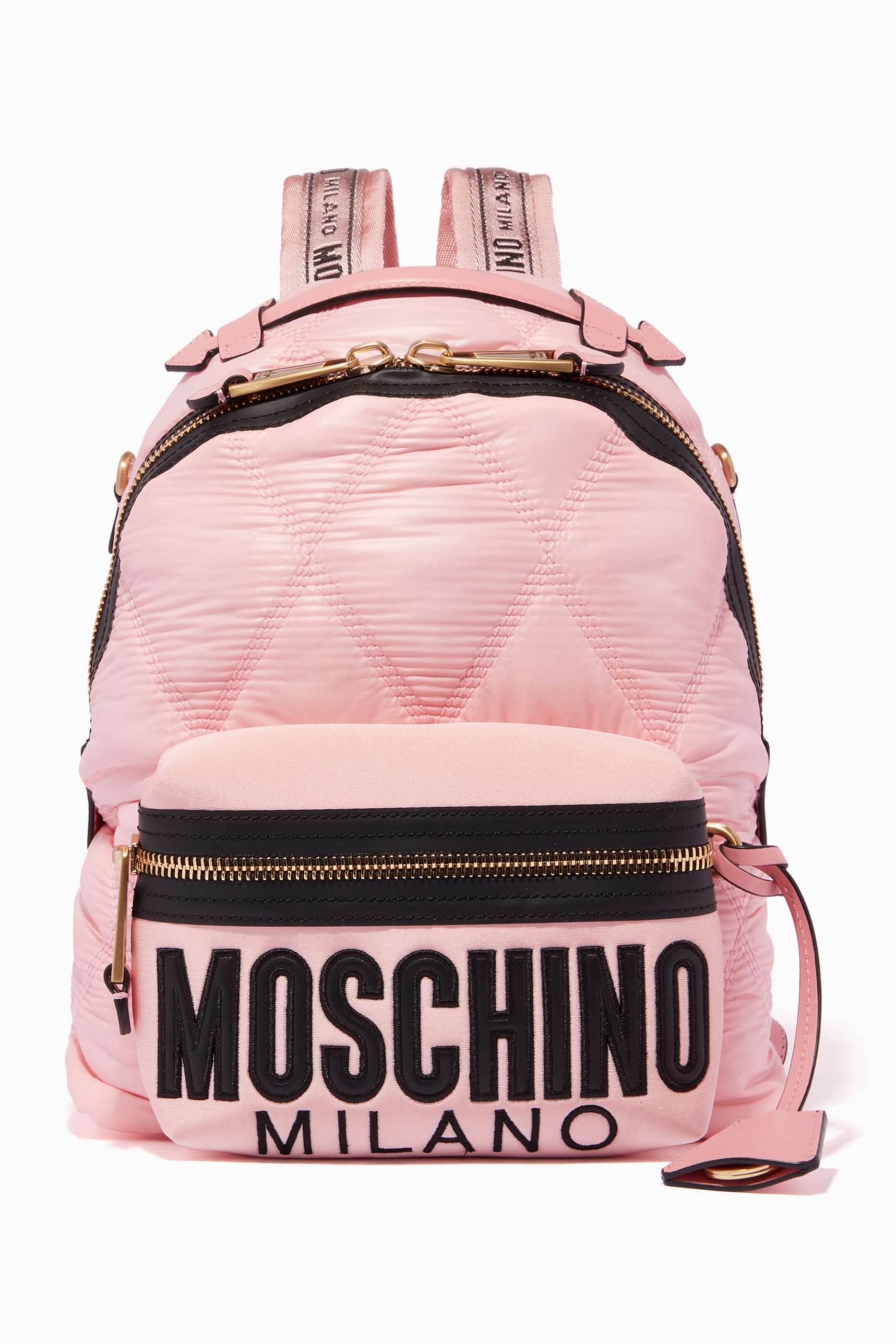 moschino pink backpack