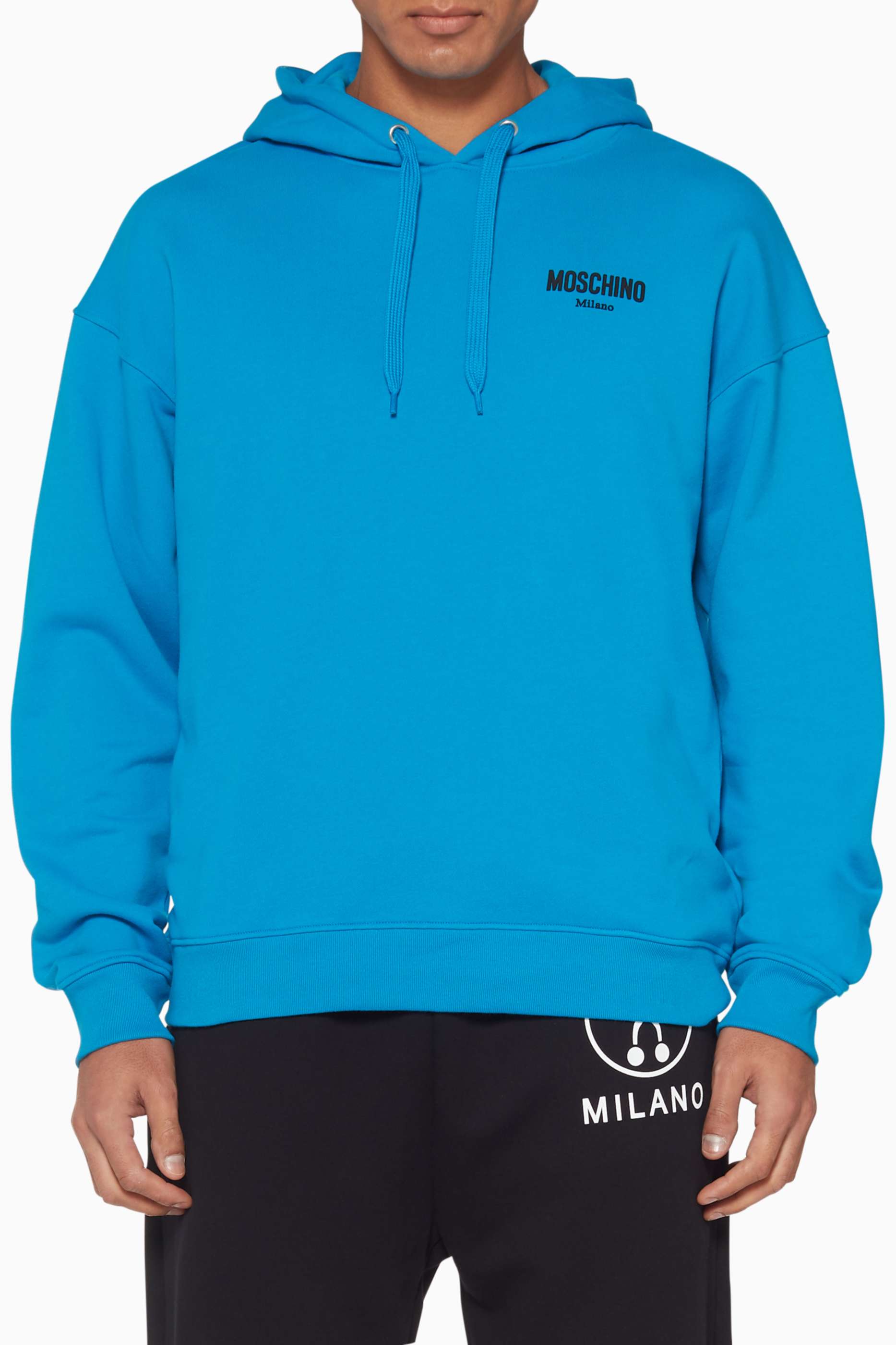 moschino blue hoodie