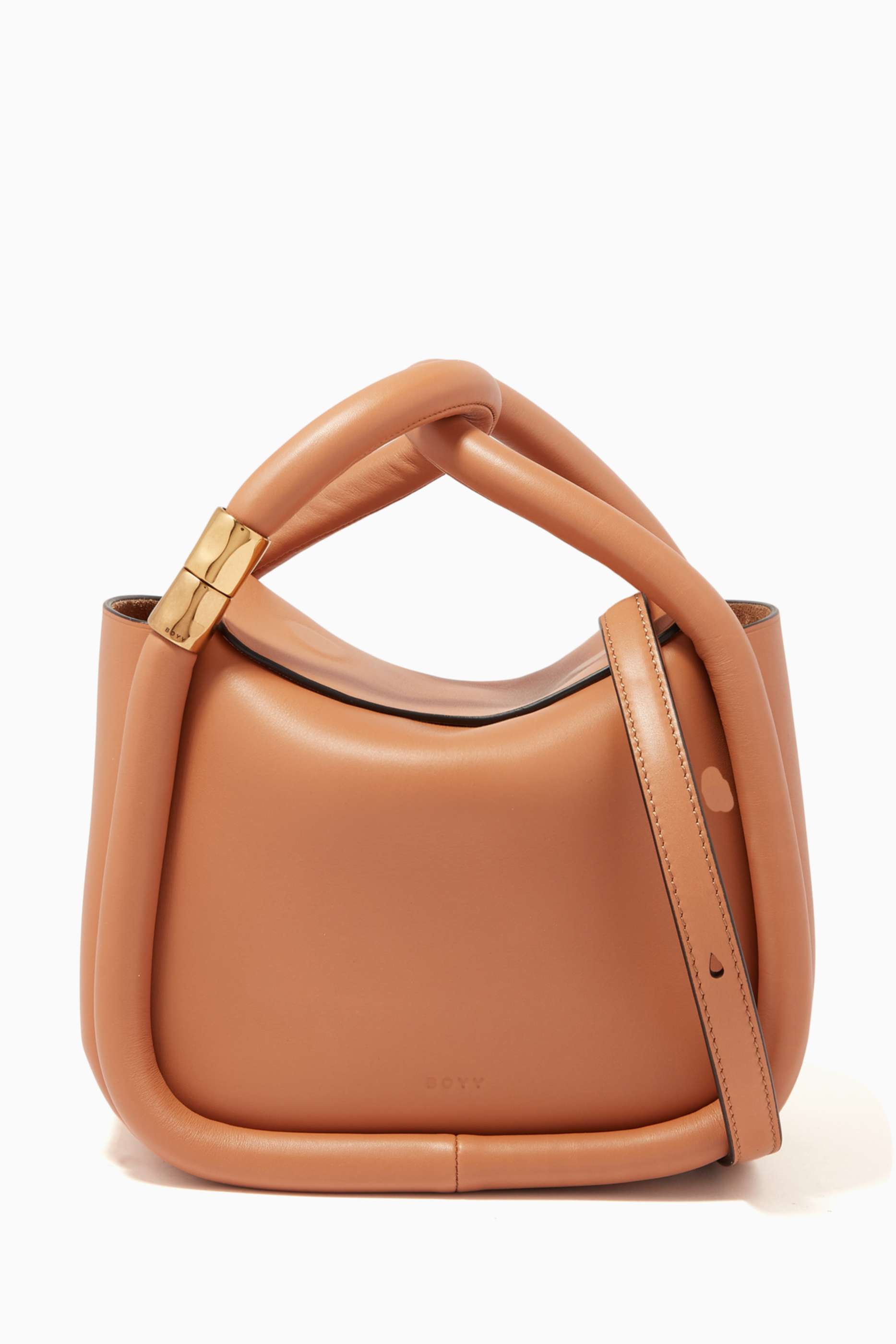 Shop Boyy Brown Wonton 20 Bag in Calf Leather for Women | Ounass UAE
