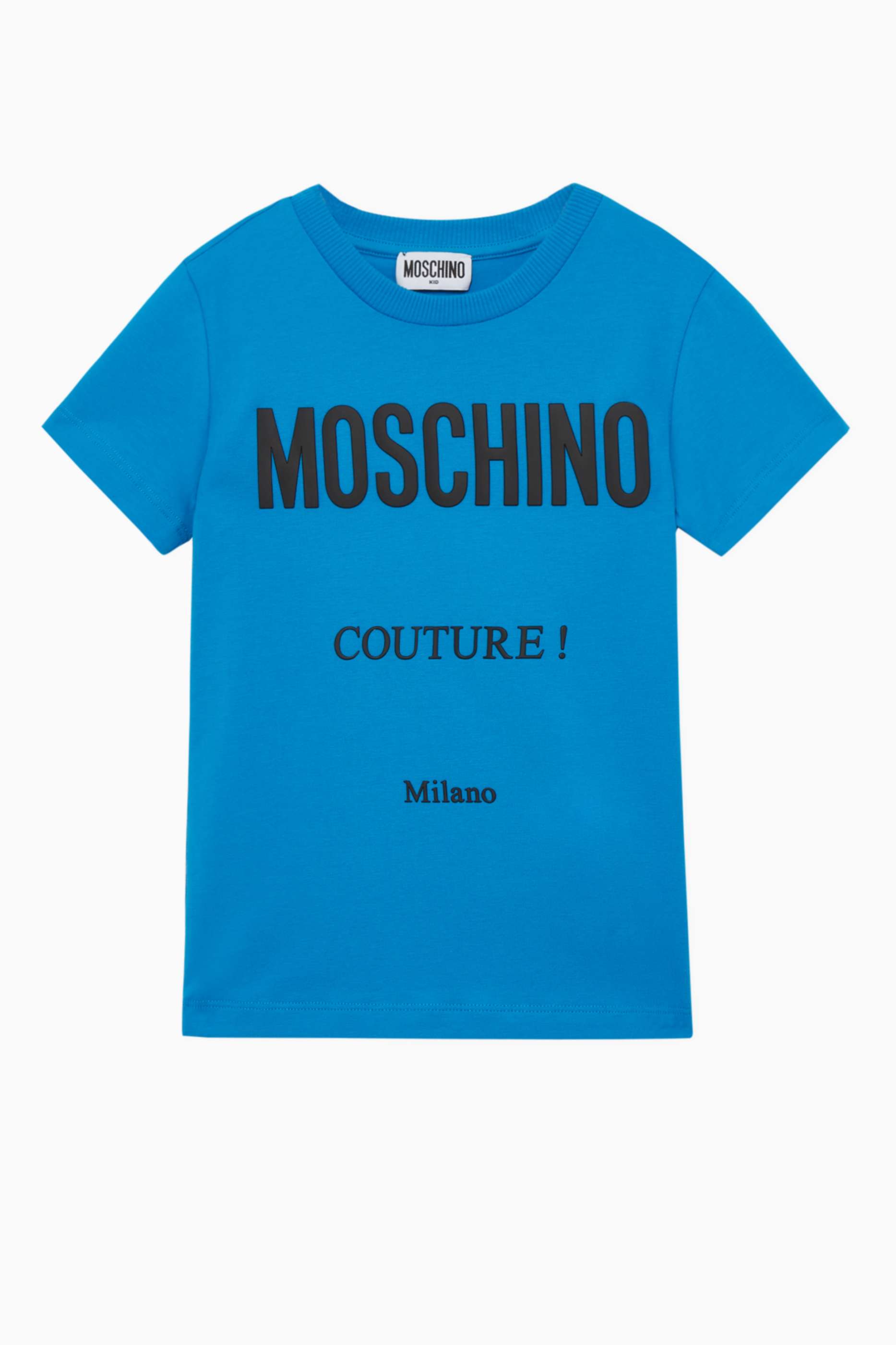 Shop Moschino White Couture Logo-Print T-Shirt for Kids | Ounass UAE