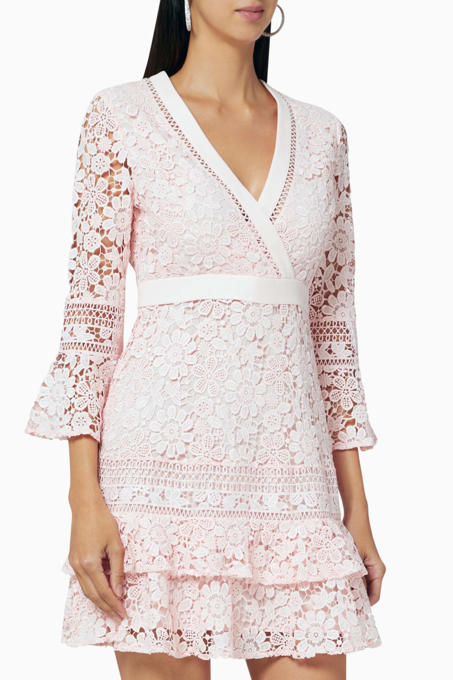 Ted Baker Pink Nello Lace Mini Dress ...