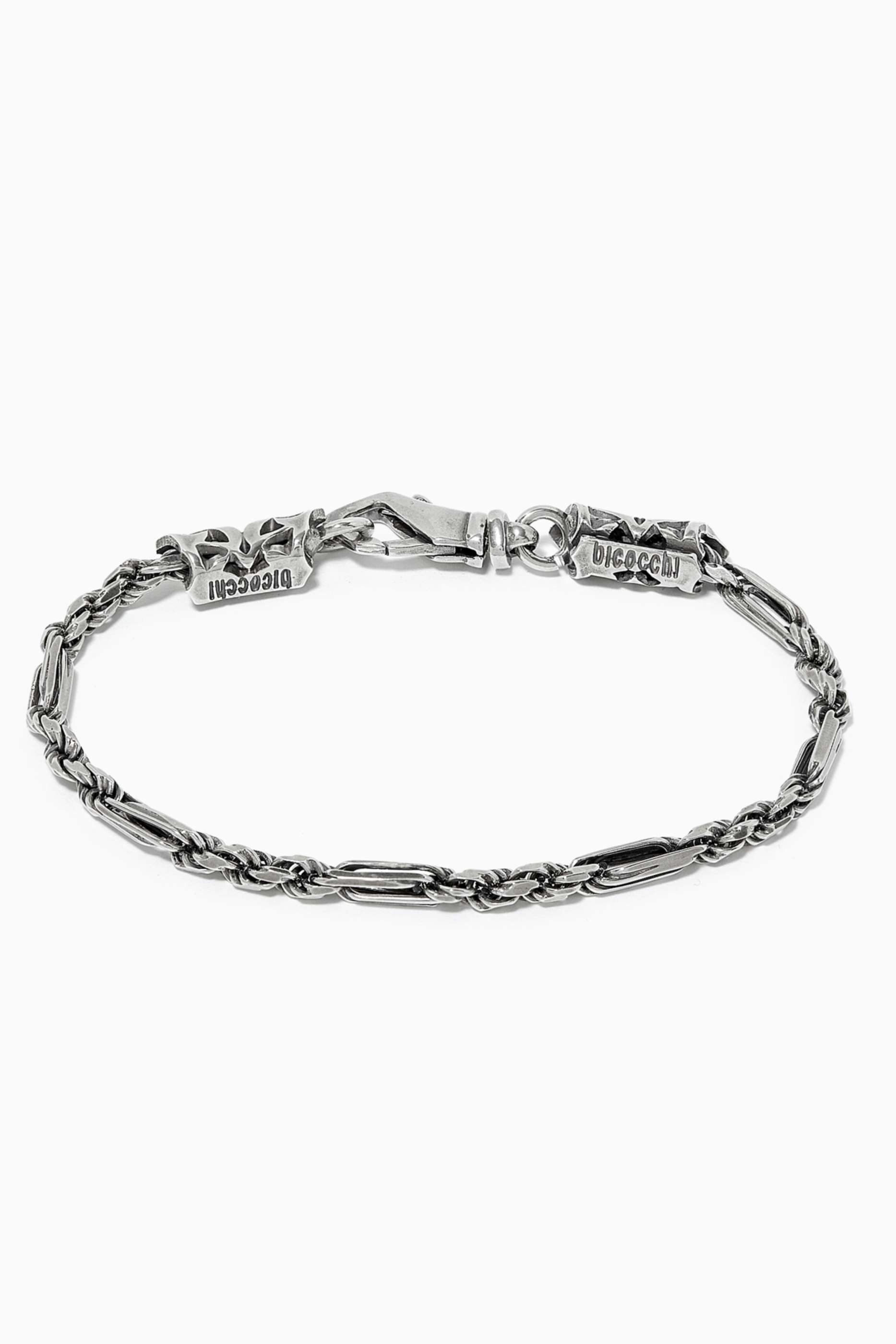 Shop Emanuele Bicocchi Silver Chain Link Bracelet in Sterling 