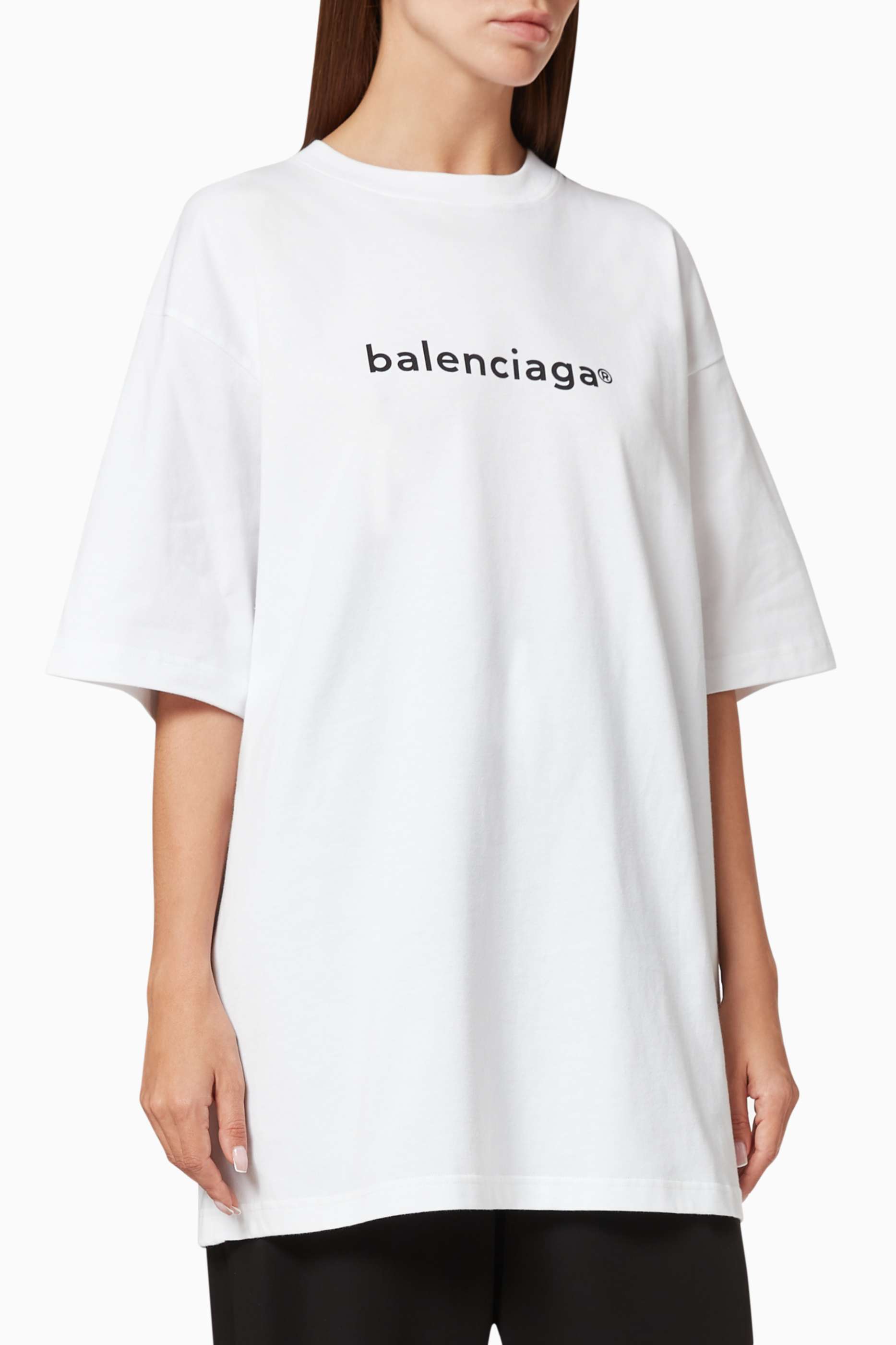 Shop Balenciaga White Paris T-Shirt for Women | Ounass UAE