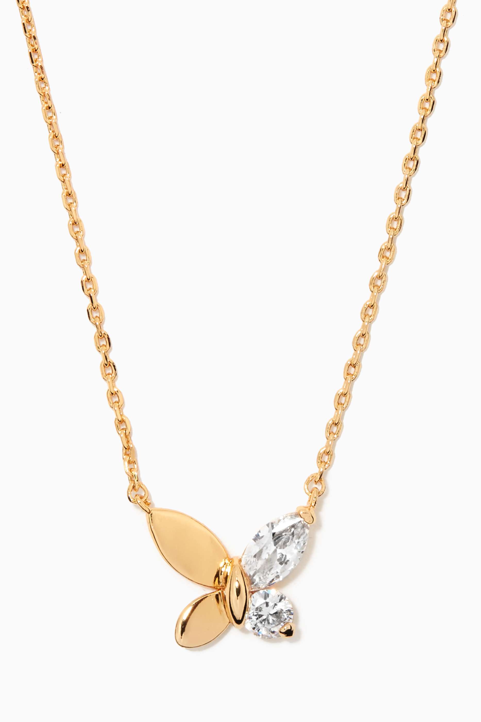 Shop Kate Spade New York Neutral Social Butterfly Pendant Necklace 
